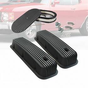 Amoracing Ar37947 Fit 1965-95 Bbc 396 502 Valve Covers Black Tall Alum&15 Inch Full Finned Air Cleaner