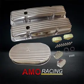 Ar37973 Amoracing Fits Sbc 1958-86 Short Finned Valve Cover And 15 Inch Oval Air Cleaner Pvc Breather