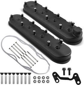 Autoptzxd R26443 For Gm Ls1 Ls2 Ls3 Ls6 6.0 Tall Valve Covers With Coil Mounts Cast Aluminum Black