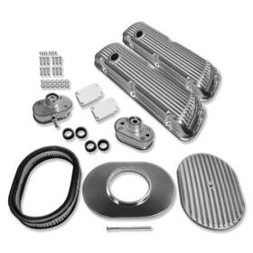 Demotor Performance R27184 For Ford Sbf 1964-1973 Short Valve Covers And 12 Inch Air Cleaner Breather Combo Kit