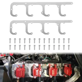 0328767 Johntruck For 5.3l Ls Truck Square Ignition Coil Brackets Mount Valve Cover Fit Silver