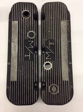 Mickey Thompson 103r-48b Used Pr Finned Aluminum Valve Covers Big Block Chevy 103r-48b
