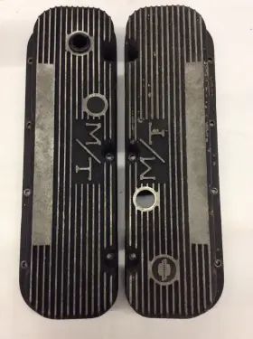 103r-48b Mickey Thompson Used Pr Finned Aluminum Valve Covers Big Block Chevy