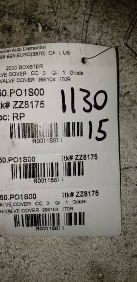 Porsche 350.po1s00 Boxster 2000 Valve Cover