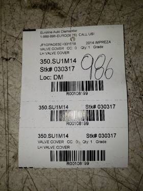 Subaru 350.su1m14 Impreza 2014 Valve Cover