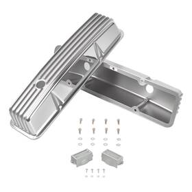 Tbapfs Sp0163 Aluminum Valve Covers Finned Compatible With Small Sbc 58-86 Sliver