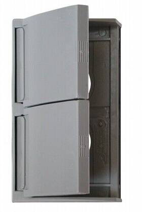 Valterra Dg80svp Receptacle Cover Diamond Group For Dual Gray