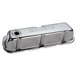 Moroso 68201; Chrome Valve Covers Logo, Steel For Sbf, W/baffle New. Price: $104.65.