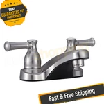 Dura Designer Plastic Satin Nickel Low-arc Lavatory Faucet With Levers Handles New. Price: $40.94.
