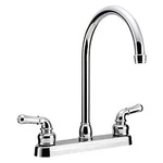 Dura Brass Chrome Polished J-spout Kitchen Faucet Classical Levers Handles New. Price: $49.41.