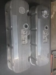 M/t Mickey Thompson Bbc Alum Finned Valve Covers Chevy 396 427 Holley 103R-48B Used. Price: $200.00.