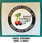 428 Super Cobra Jet Drag Pack Vintage Racing Decal Sticker-mustang-cougar Used. Price: $6.57.