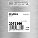 3076366 Cover Fits Cummins (surplus Open Box) New. Price: $155.84.
