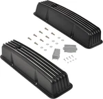 Finned Aluminum Valve Covers Tall Style Fits Chevy Sbc 58-86 327 350 400 Black New. Price: $135.80.