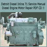 Detroit Diesel, Inline 71, Series Service Manual Engine Motor Repair Pdf Cd Like. Price: $12.97.